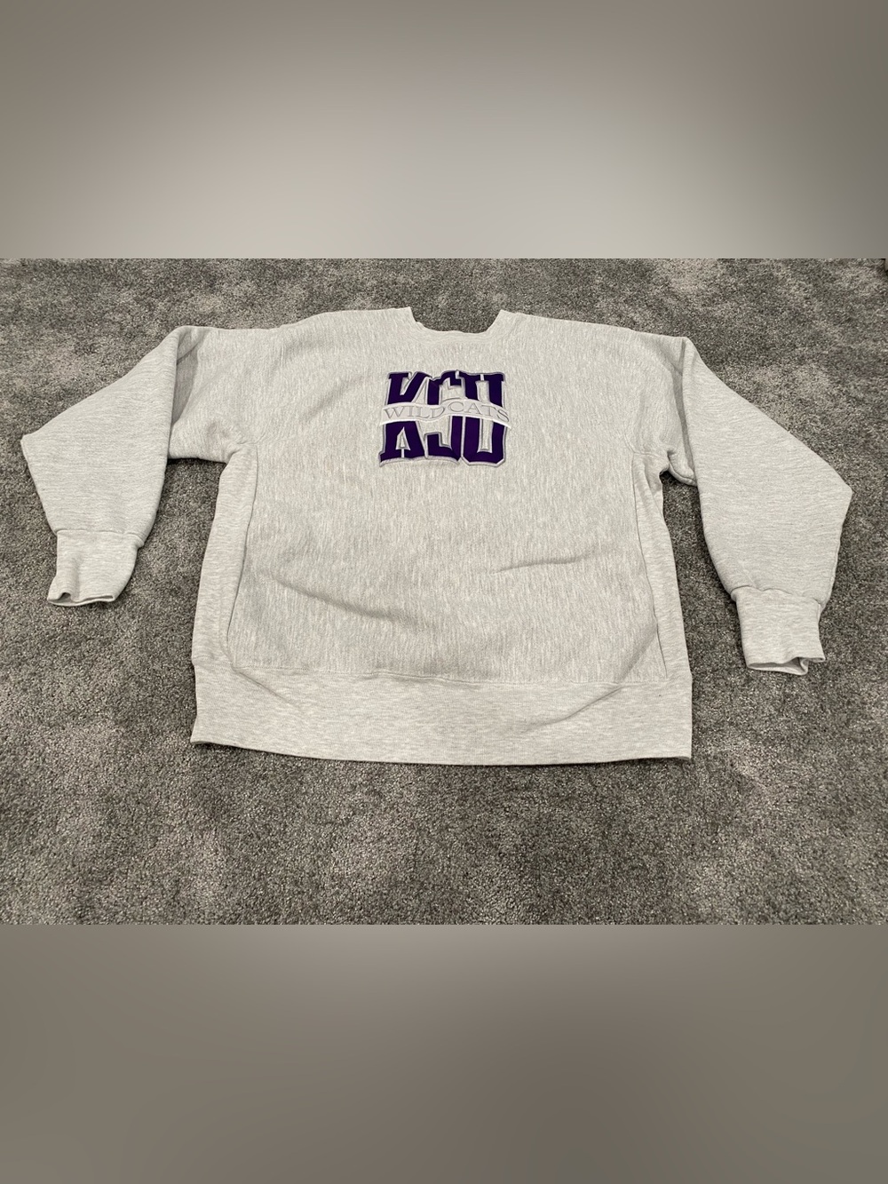 Vintage KSU Wildcats Crewneck Sweatshirt Crable Sports Men Extra Large XL Gray